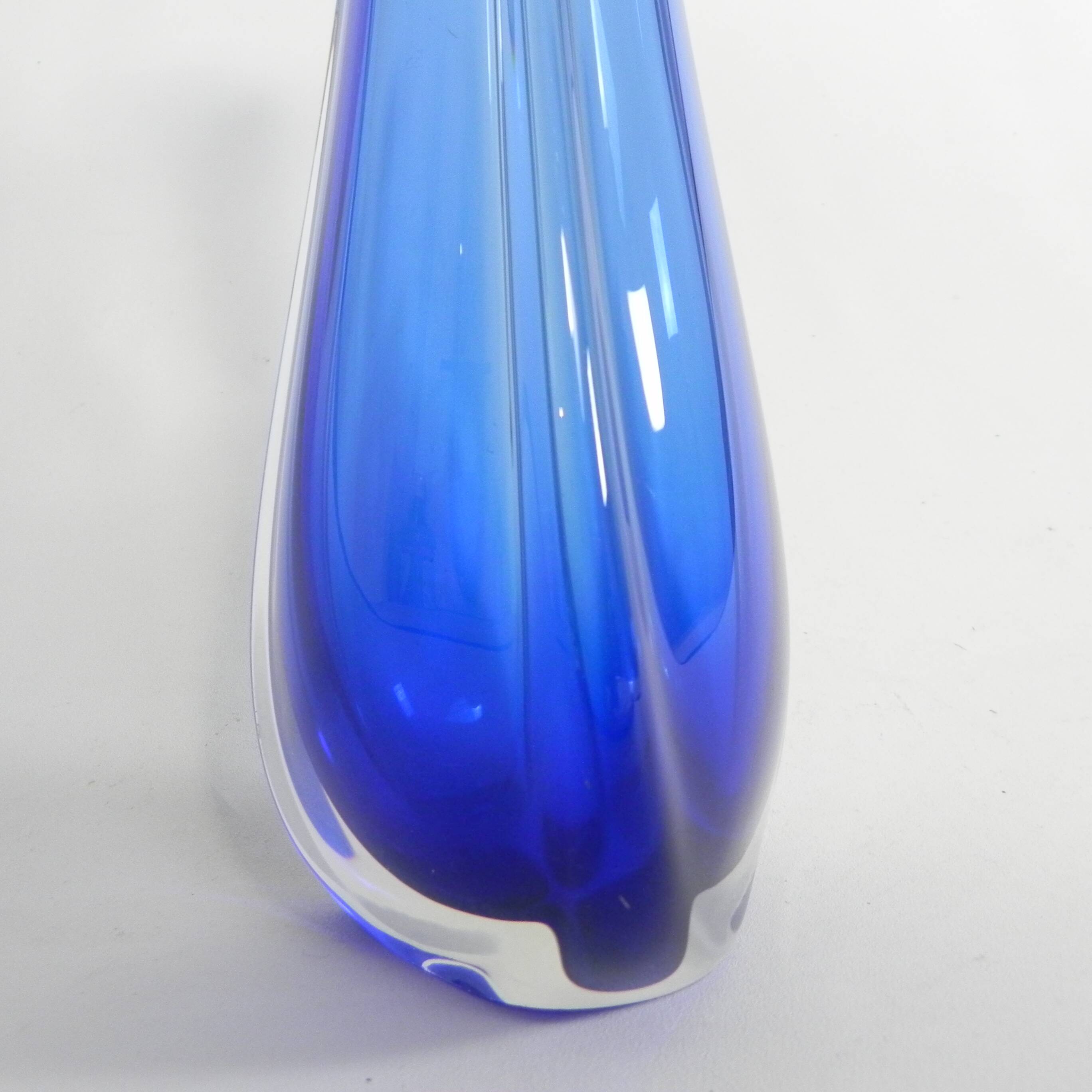 Vase Murano bleu de 59 cm, années 1950