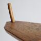Brutalist tripod stool in carved wood, 1950s