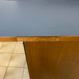 Vintage teak and formica bar with stool