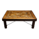 Coffee table / living room table with a sculpted top – Handcrafted – 20th century
