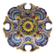 Ceiling light or rosette in enamelled ceramic from the end of the 19th century.
