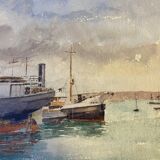 Tableau ancien, Marine vers 1950/1960