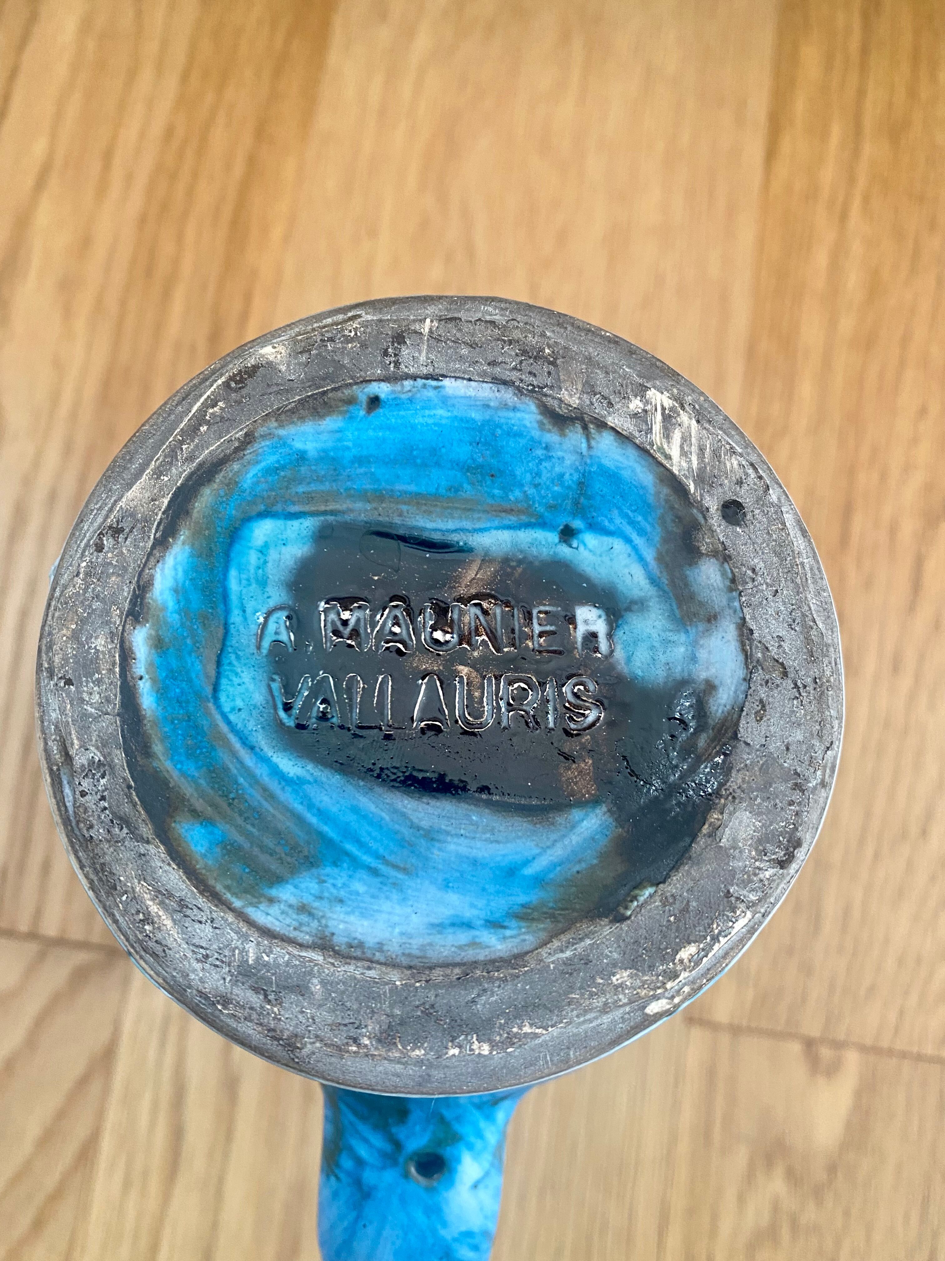 Ceramic pitcher Alain Maunier Vallauris