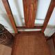Pair of wooden chairs and Art Deco canning