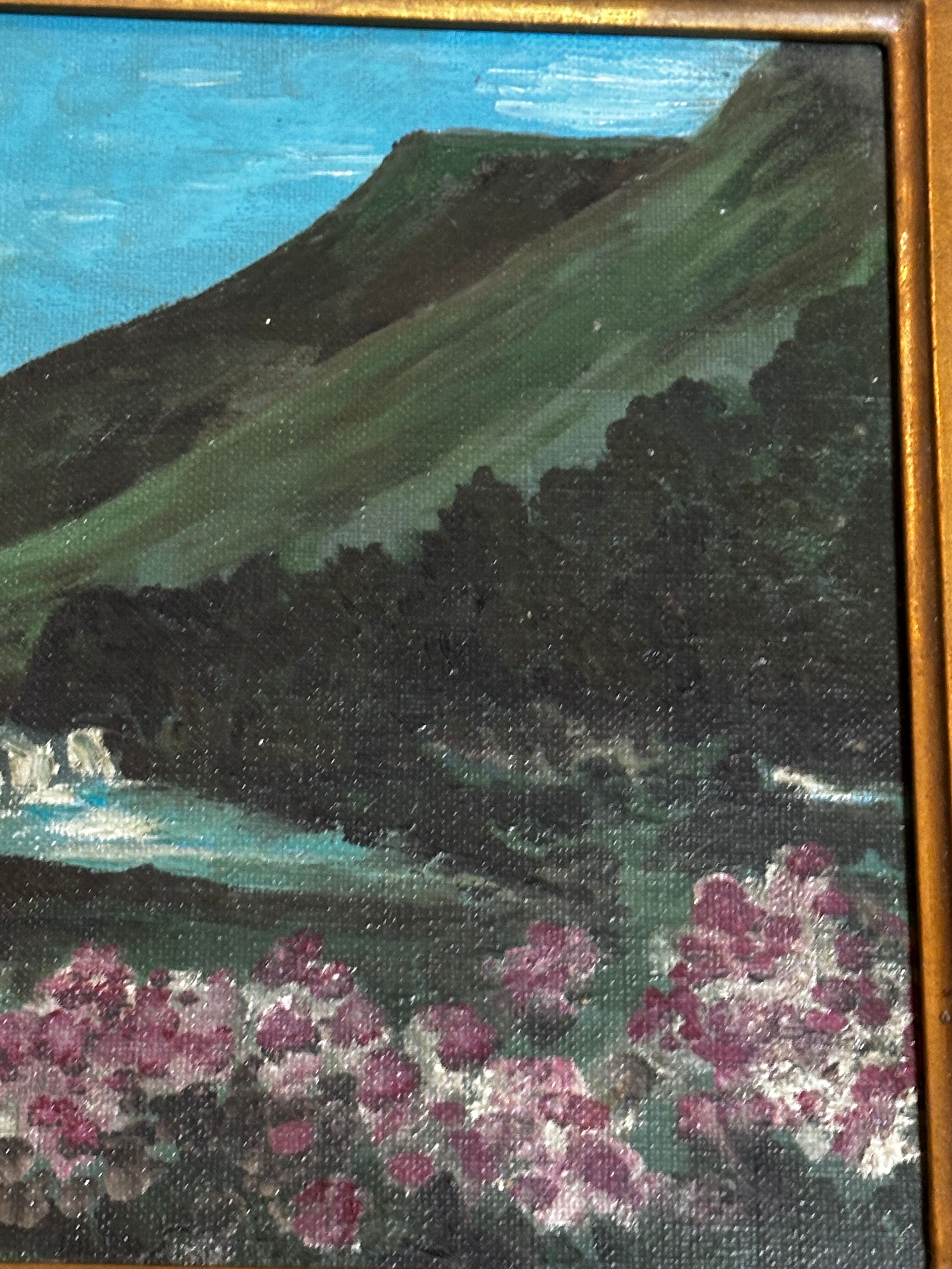 Eugène Mannessier - École de Paris - Paysage Montagne en été - Huile s