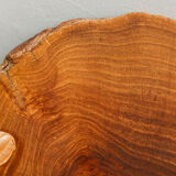 Raw wooden cheese platter