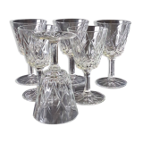 6 digestif glasses from the VMC crystal factory in Reims in good condition.