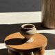Sexy Neck - Solid wood (monoxyle) side table in natural colour H45