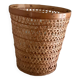 Flat rattan basket