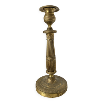Antique brass candle holder 28 cm