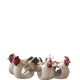 4 ronds de serviettes poule