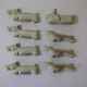 8 portes couteaux animaux porcelaine de Limoges vintage