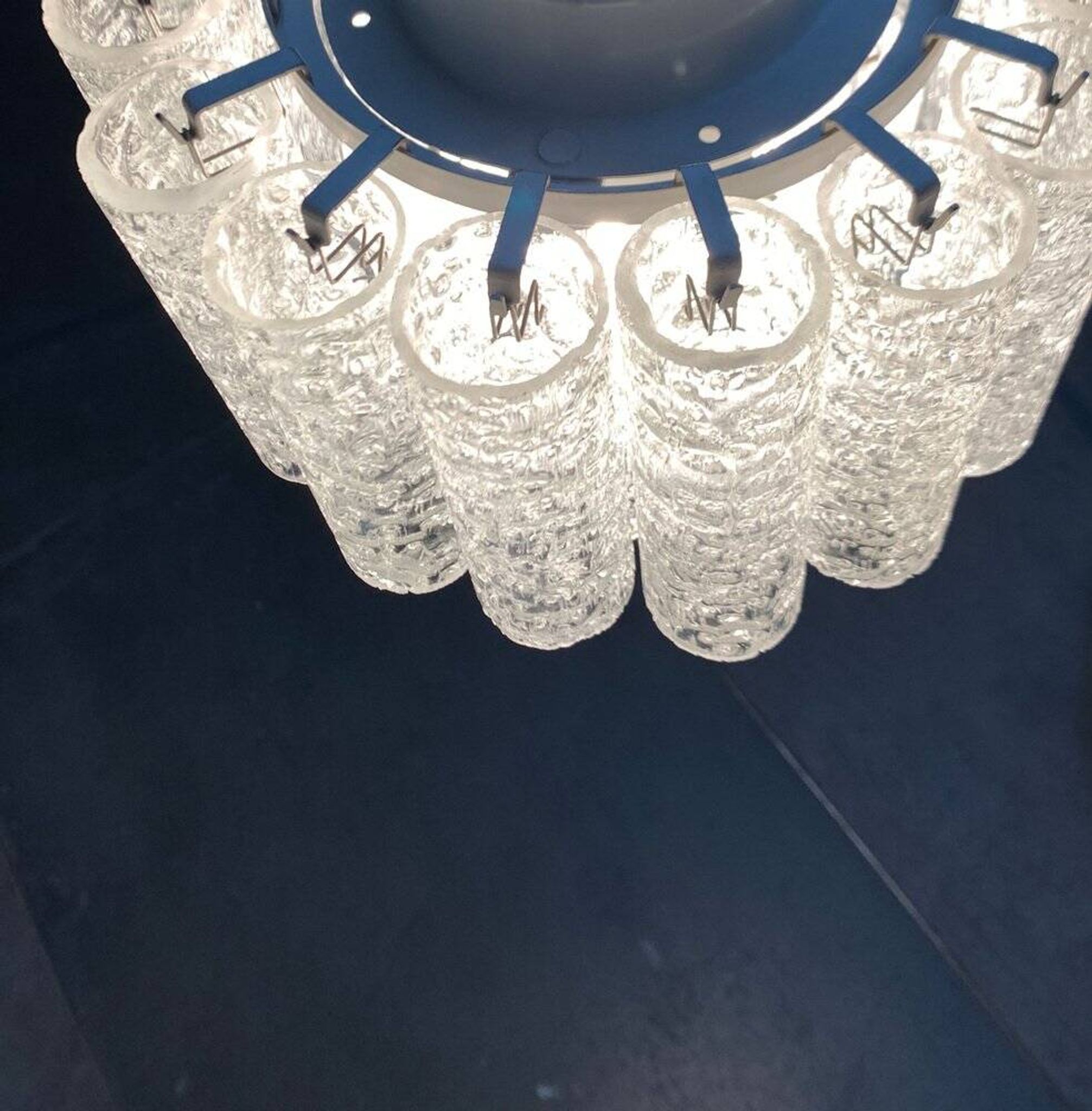 Lampe Plafonnier en Verre Allemande du Milieu du Siècle par Doria Leuchten, années 1960