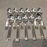 11 silver-plated coffee spoons, goldsmith Argit, art deco style