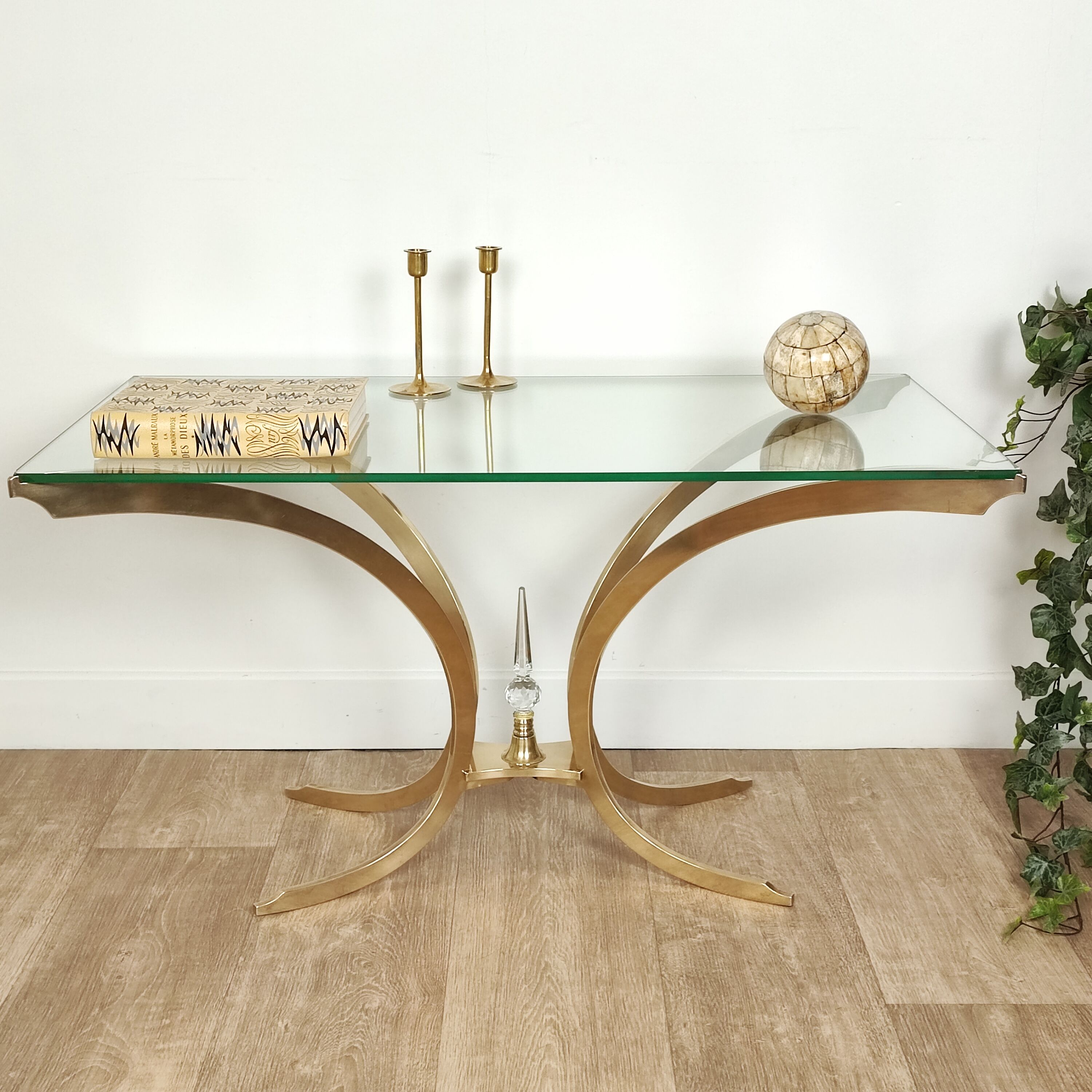 Table basse italienne en laiton