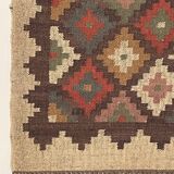 Tapis Kilim tissé à la main en jute et laine, côté de lit, décoration intérieure, hall d'entrée, balcon, TAPIS.