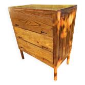 Pine chest of drawers pierre gautier delaye weekend model vintage design 50s