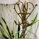Vintage rattan coat rack