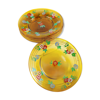 Lot de 5 assiettes en verre soufflé Gordiola Mallorca