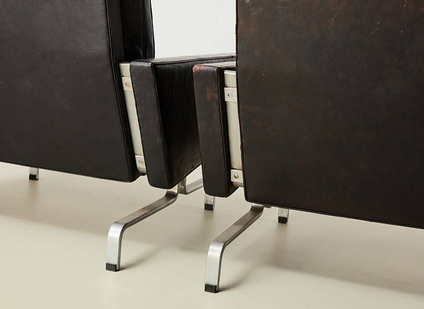 Poul Kjaerholm Early Pair of PK31 Chairs for E. Kold Christensen 1958