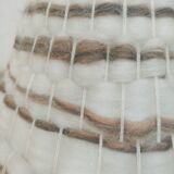 Raw wool lampshade