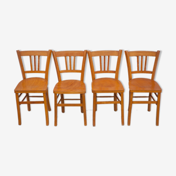 Set of 4 luterma bistro chairs, vintage wooden chairs, countryside, interior decoration