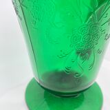 Pressed glass pitcher decoration relief art deco style