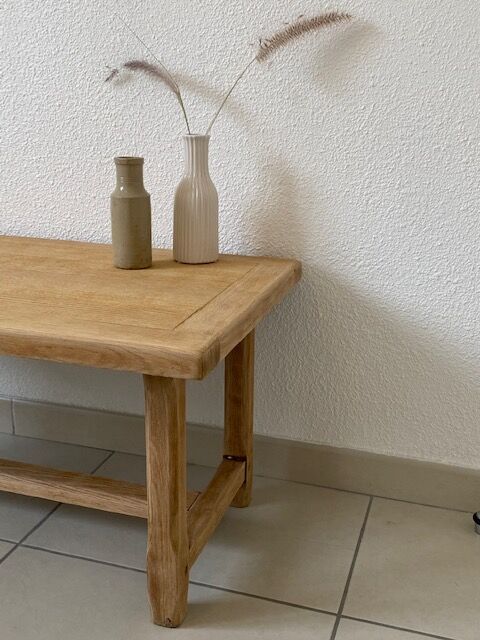 Table basse de ferme bois décapé