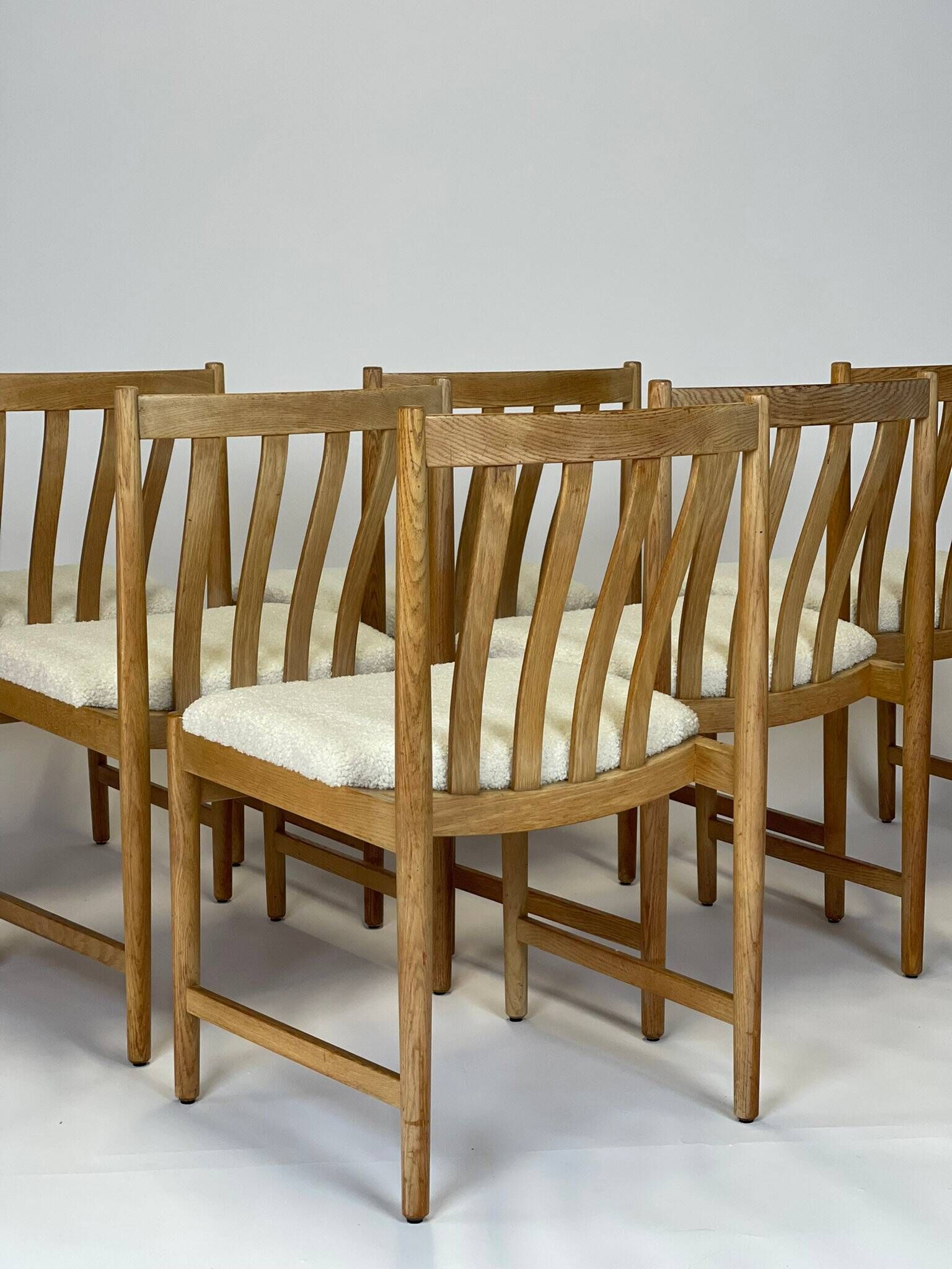 Lot de 6 chaises scandinave en chêne