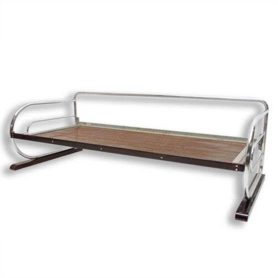 Chrome bauhaus sofa by Hynek Gottwald bohemia 1930s