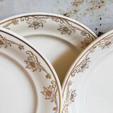Huit assiettes à dessert Villeroy & Boch décor or