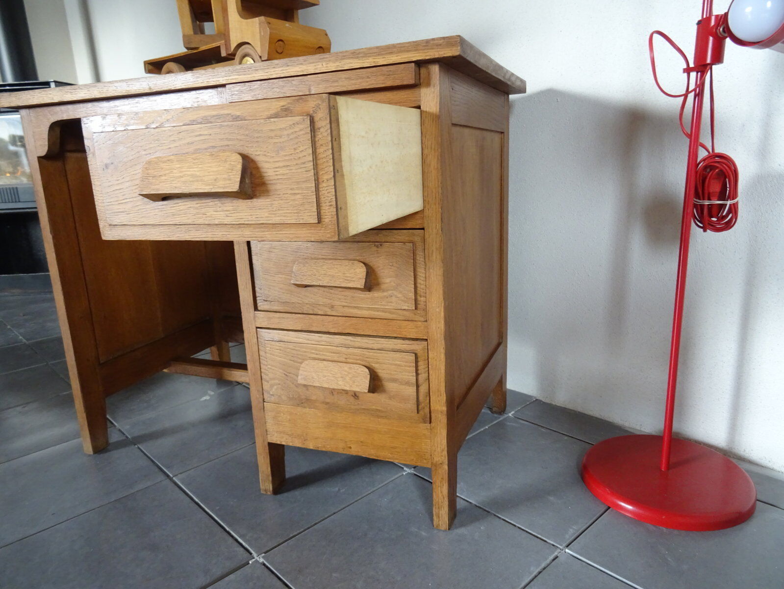 Children's desk in solid oak