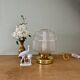 Vintage art deco globe table lamp in frosted glass