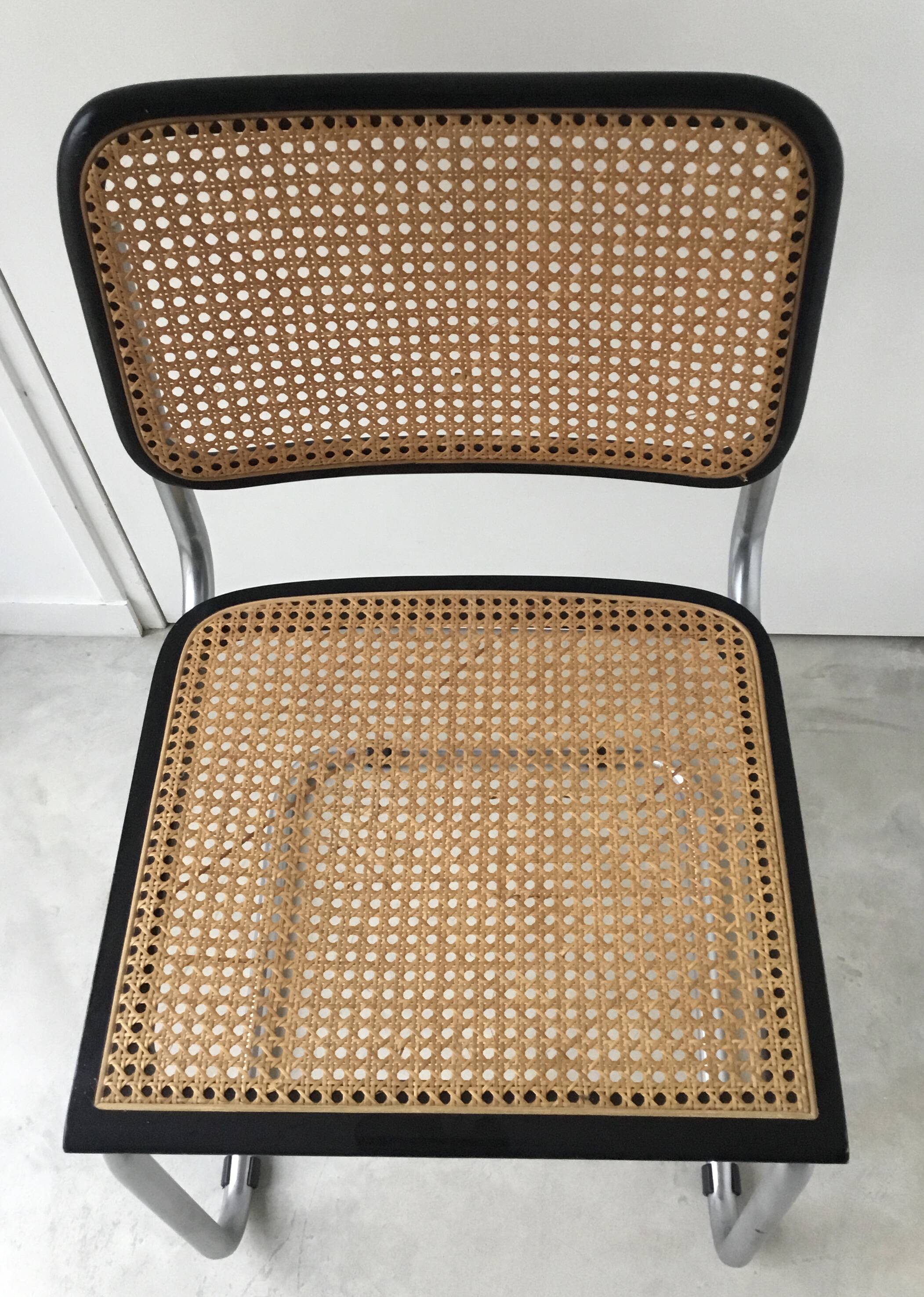 Cesca black chair b32 Breuer made in Italy