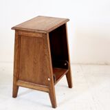 Retractable step stool in solid wood art deco