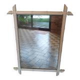 white bamboo mirror