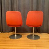 Pair of "Polaris" swivel chairs, exclusive, by Eero Aarnio, Asko Export, Finland, 1970s.