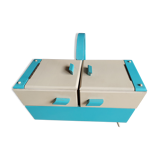 Vintage sewing box painted wood