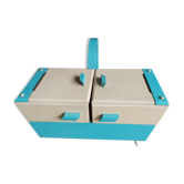 Vintage sewing box painted wood