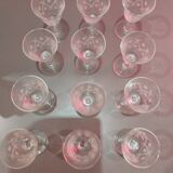 12 verres à liqueur ciselés art déco