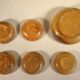 Six olive wood cups