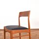 Chaises de salle à manger danoises en teck et cuir par Henning Kjærnulf pour Korup Stolefabrik, années 1960, lot de 4
