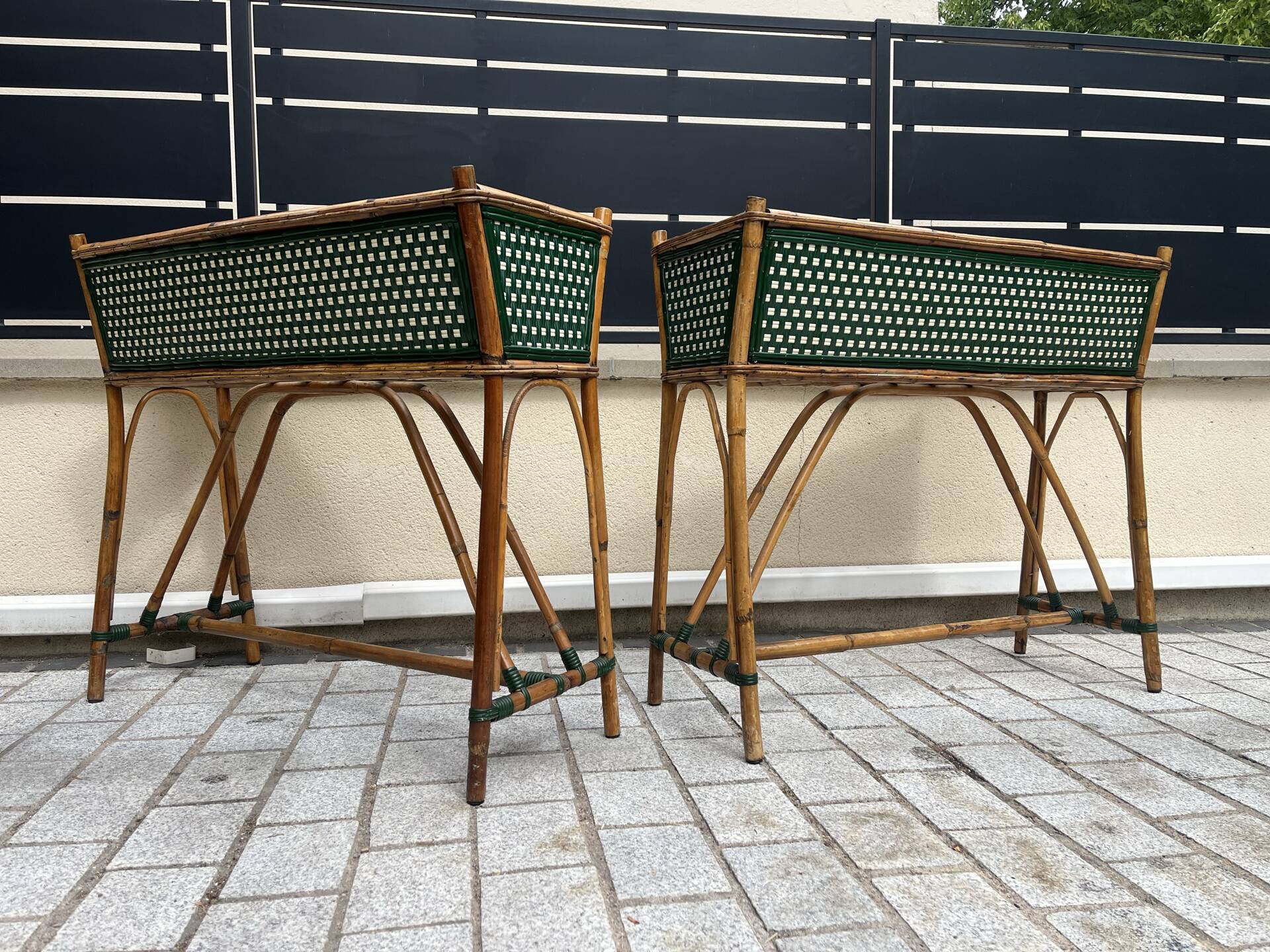 Pair of planters Drucker 101x38x89 cm