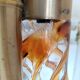 Brass and Murano glass floor lamp