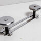 Wall coat rack double hook chrome 1960