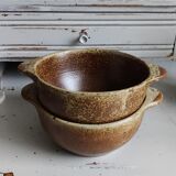 Set of two stoneware bowls