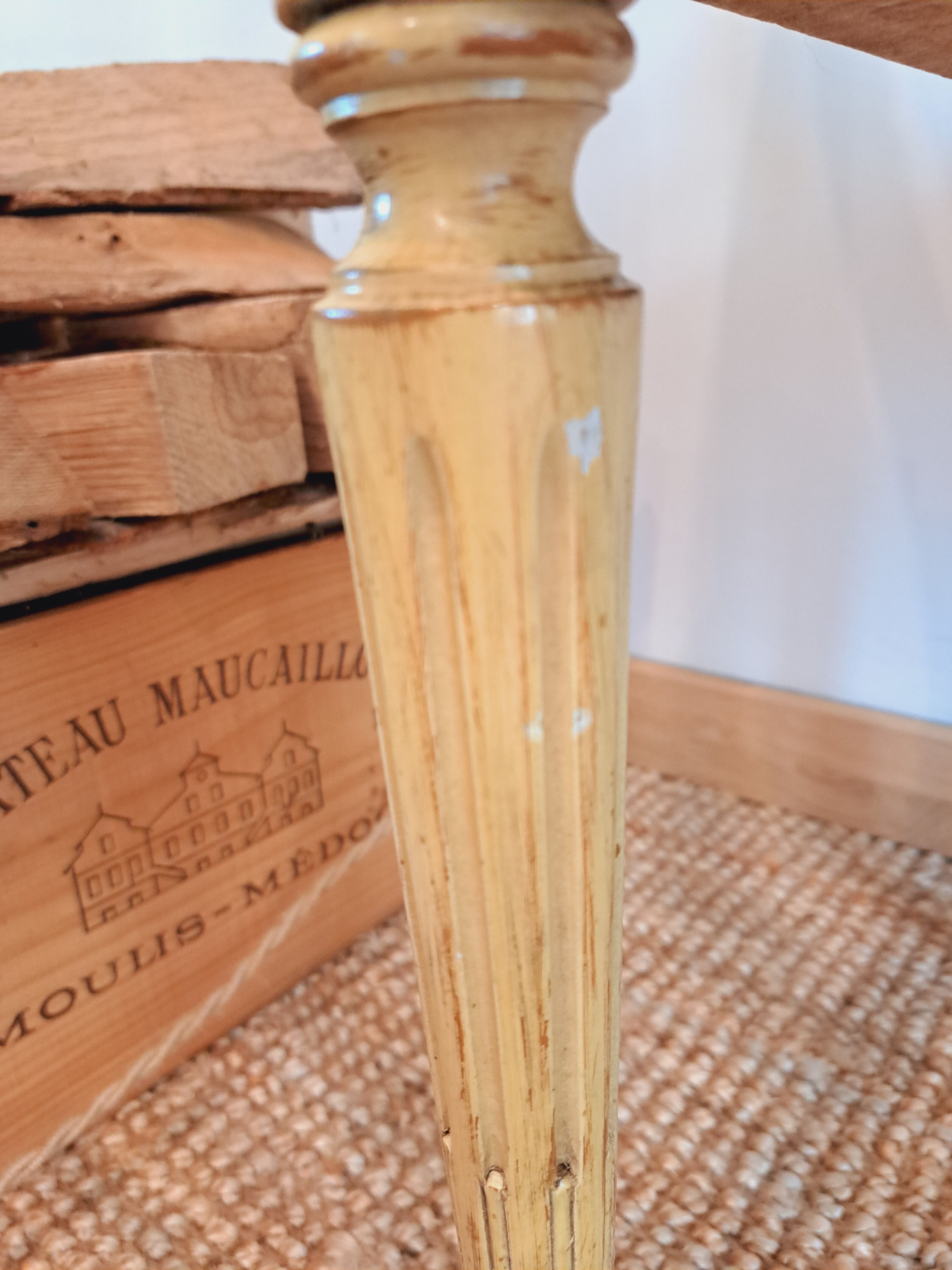 Provencal yellow Louis XVI style chair