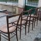 Lot de 4 chaises bistrot assises décorées