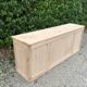Shop counter in raw chestnut 205cm