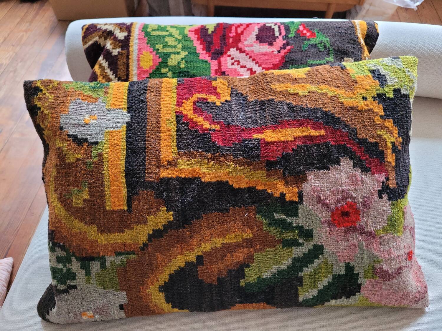 Moldavian kilim cushion